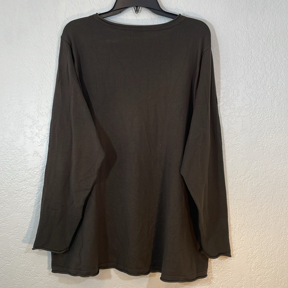 Plus Size Chico’s Sweater Kelp Green Size 4 - Picture 5 of 8